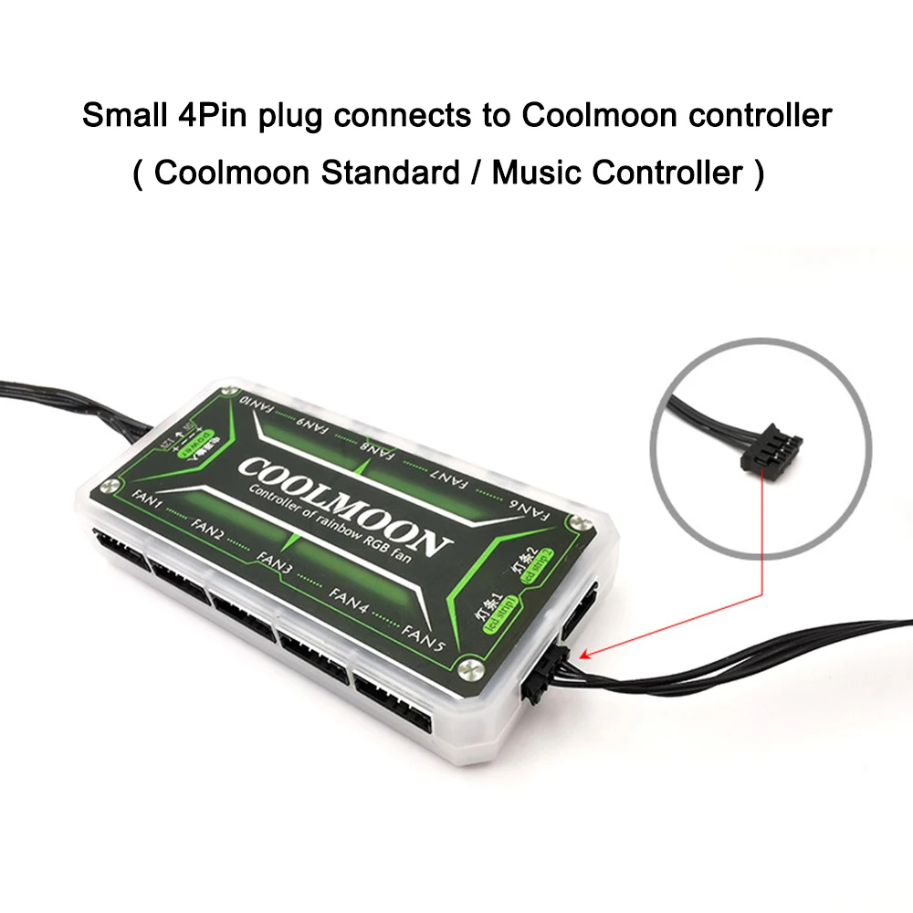 25cm RGB-Grafikkarten halterung mit 4-poligem Anschluss 12-Farben-Controller für Computer unterstützung Argb-Grafikkarte/RGB-Grafikkarte