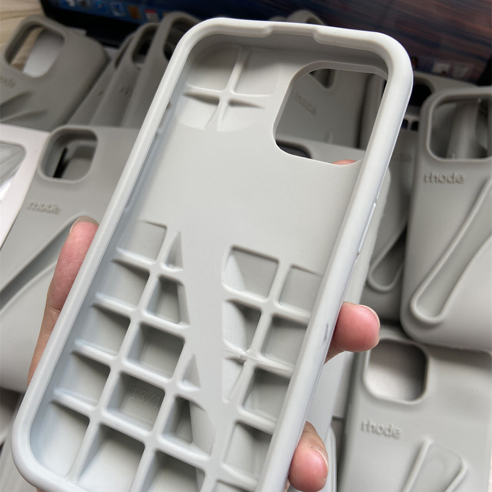 Luxury Rhode DIY Lipstick Soft Silicone Case for iPhone 16 15 13 11 14 12 Pro Max Plus Portable Lip Gloss Holder Ins Phone Cover