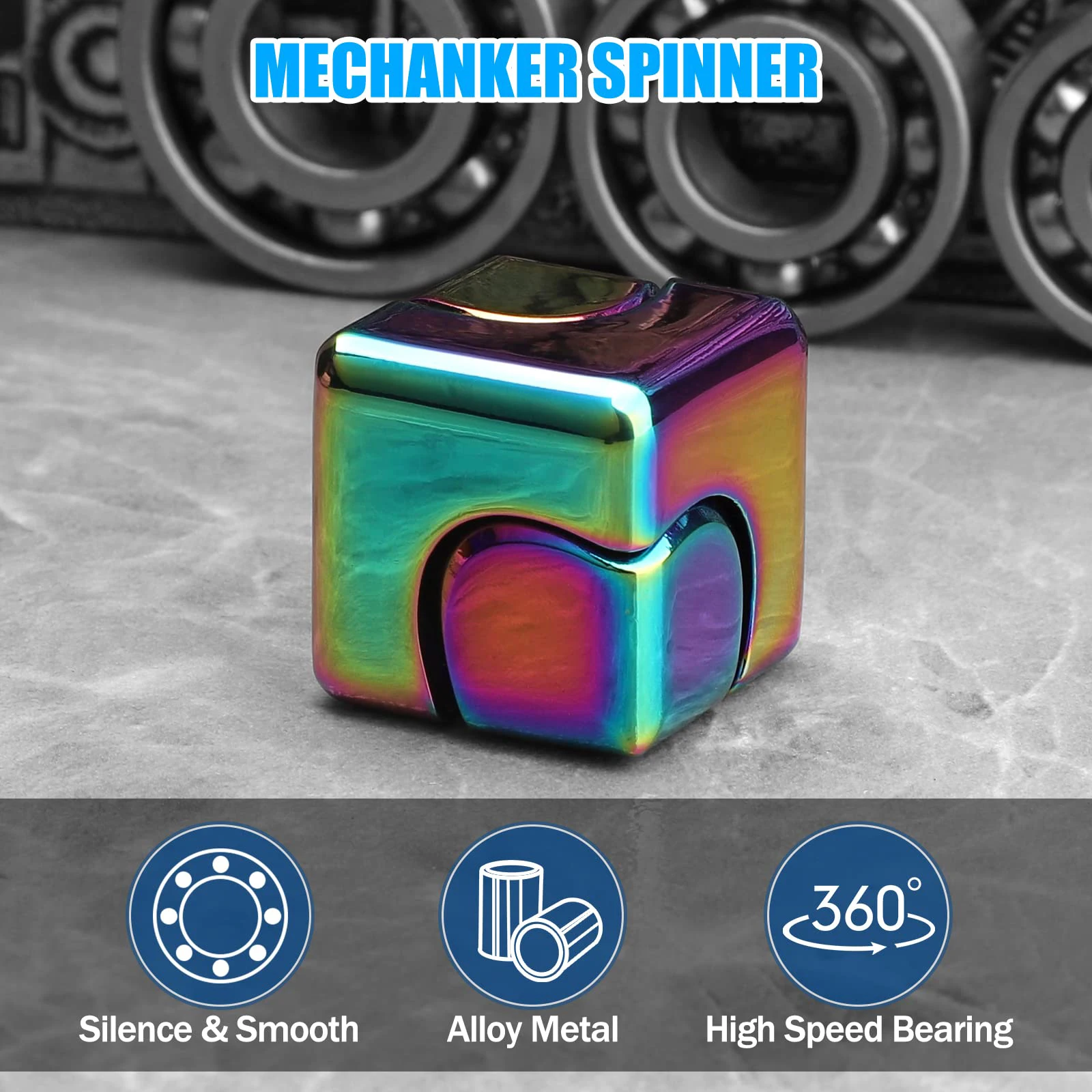 Metalen Kubus Spinner Fidget Speelgoed Vingertoppen 3D Puzzel Gyro Gear Zintuiglijke Anti Stress Educatieve Spelletjes voor Kinderen Volwassenen