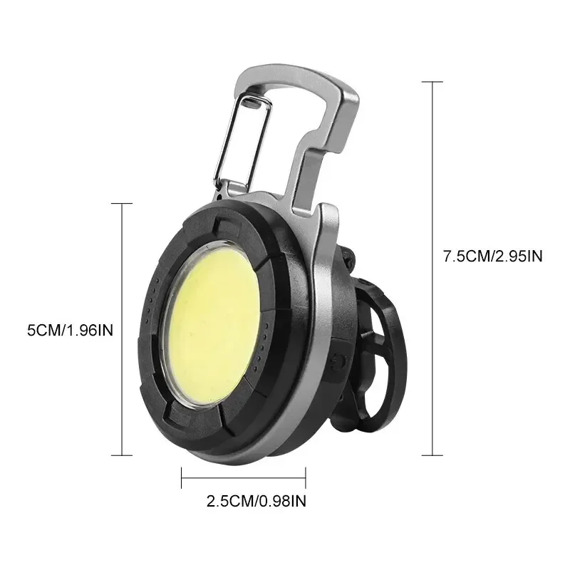 แบบพกพา COB พวงกุญแจไฟฉาย LED Mini ไฟทํางาน Floodlight Type C ที่เปิดขวดแบบชาร์จไฟได้กลางแจ้ง Camping Light