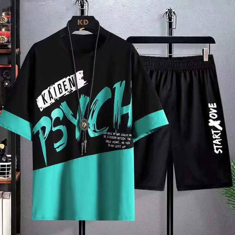 Sommer-Sets für Männer lässig bequem und atmungsaktiv Kurzarm T-Shirt Shorts Outfit stilvolle Trainings anzug Männer Kleidung für Männer