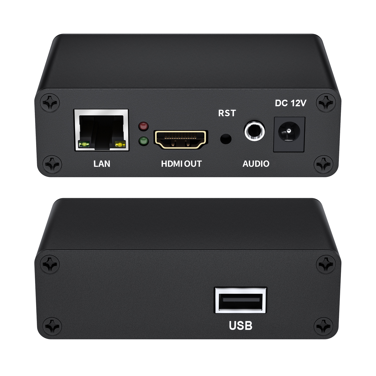 Недорогой декодер IP-HDMI для видеопотока H.265 H.264 RTSP SRT RTSP Rtmp USB флеш-накопитель