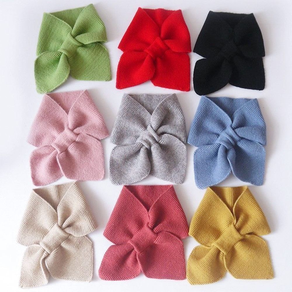 Bufanda cruzada de punto para mujer, calentador de cuello alto informal cálido, suéter desmontable a prueba de viento para invierno, bufanda con pajarita