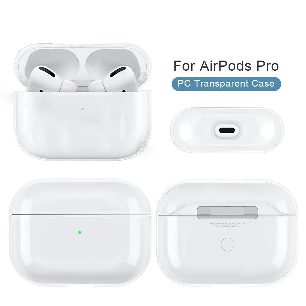 Funda transparente para auriculares para Airpods Pro 2 Generation, funda dura de TPU transparente para auriculares para Airpods 4 3 2 1