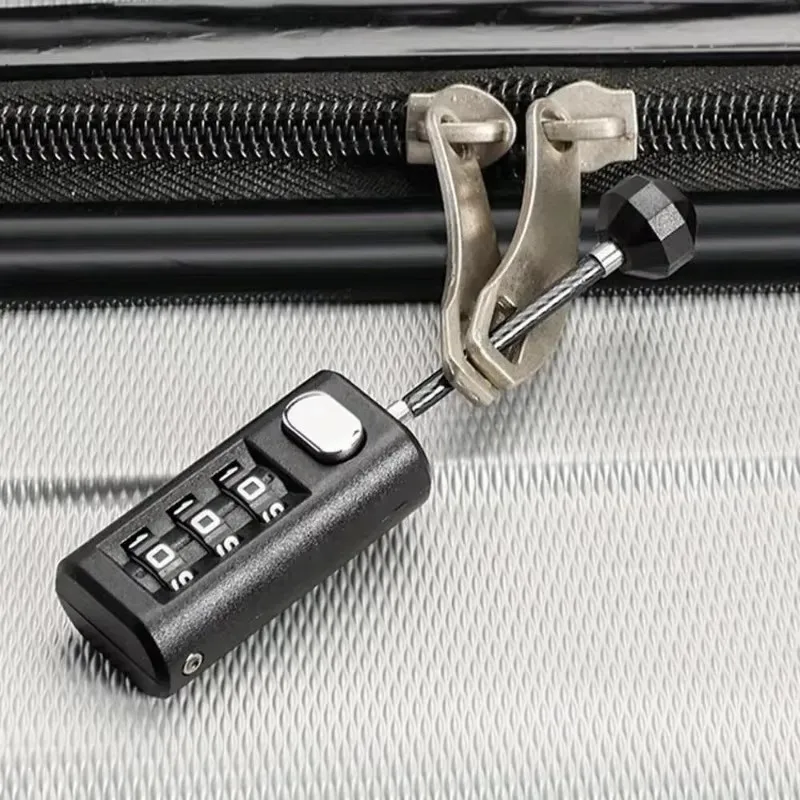 3-Position combination lock mini luggage padlock recoverable coded lock combination lock dormitory cabinet lock backpack zipper