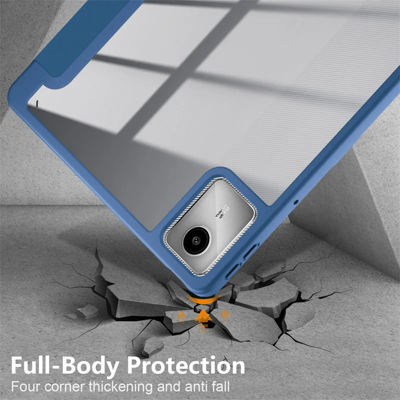 Funda para tableta Lenovo Tab M11 con soporte para bolígrafo, funda trasera acrílica de TPU para XiaoxinPad Xiaoxin Pad 2024, funda de 11 pulgadas