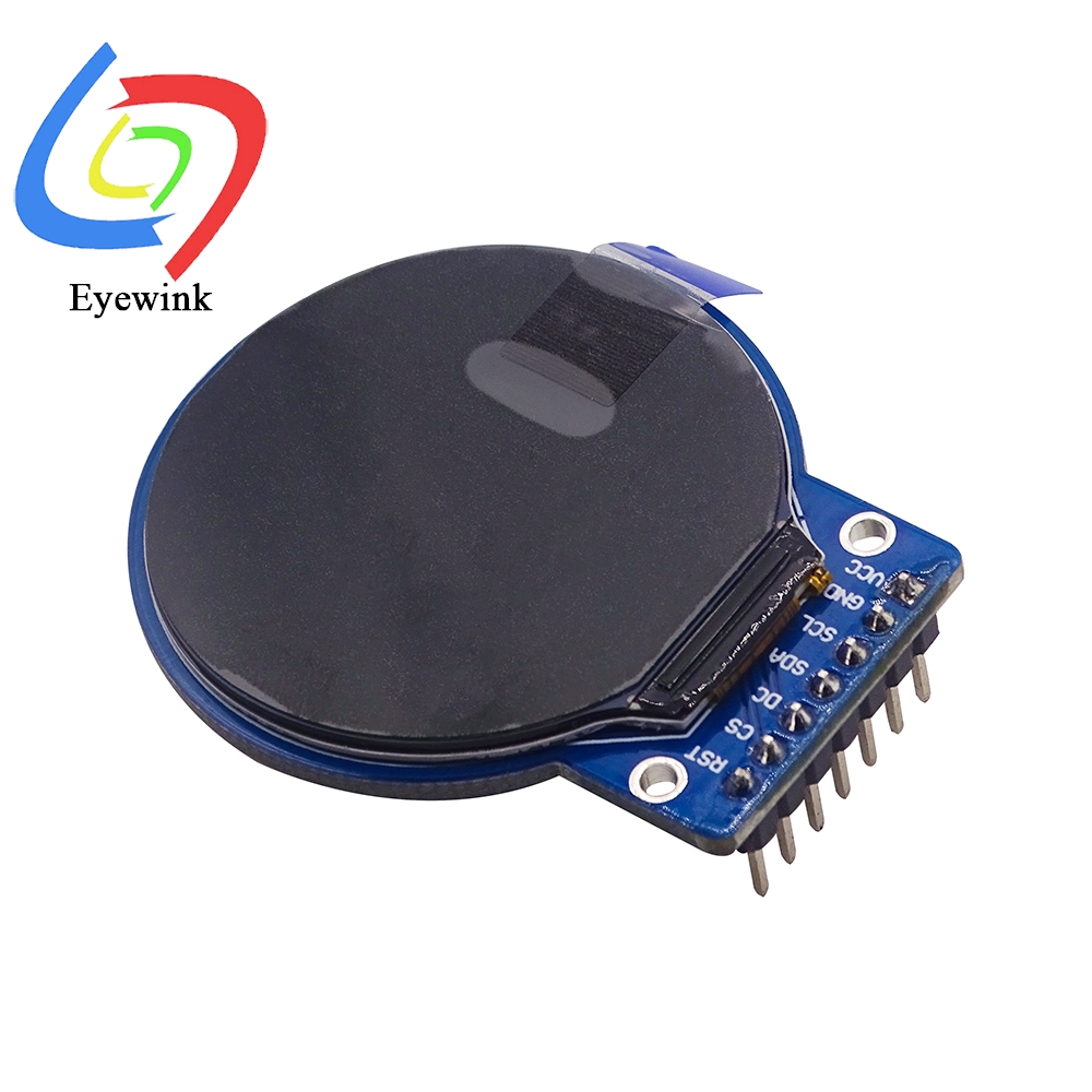 Module LCD SPI TFT 1.28 pouces, 7 broches, 8 broches, adaptateur d'affichage d'écran rond couleur, carte PCB, lecteur GC9A01