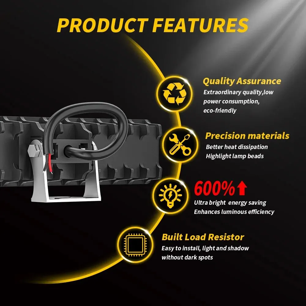 Barre lumineuse de travail à LED, lampe d'inondation, conduite, antibrouillard, tout-terrain, Ford, Toyota, SUV, faisceaux versiled, nouveau, 28LED, 84W, 9-80V