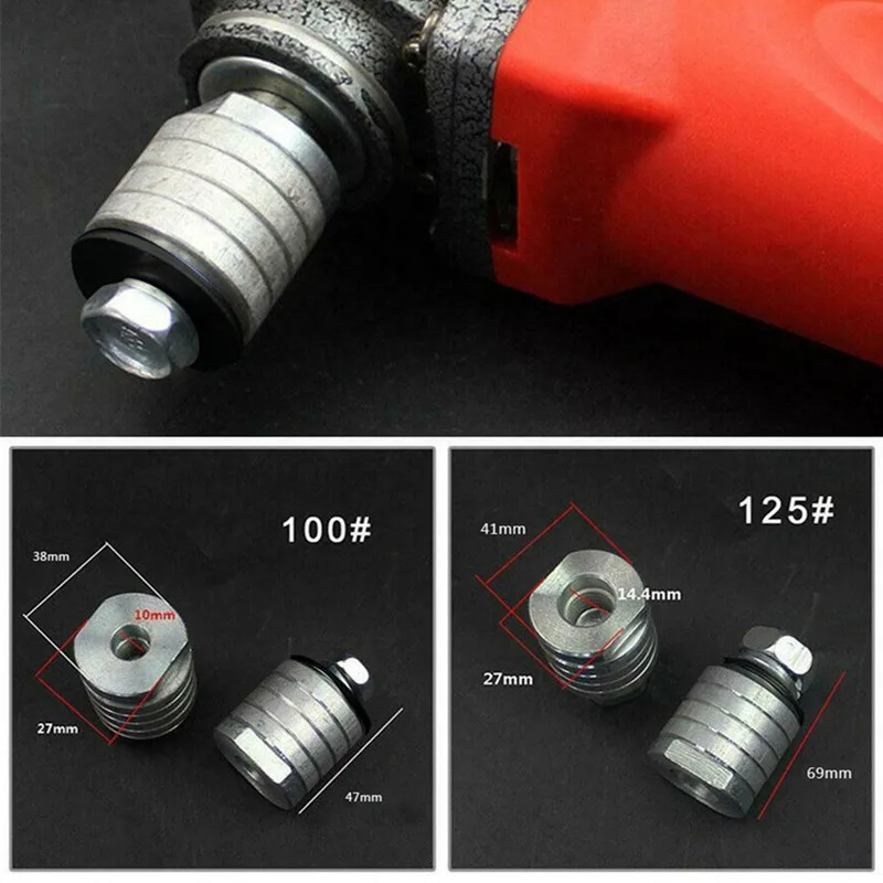 M14 M10 Winkelschleifer-Adapter, Nutmaschinen-Adapter, Umrüstsatz, Flansch, Metall-Sicherungsmuttern, Schlitzen, Typ 125 150