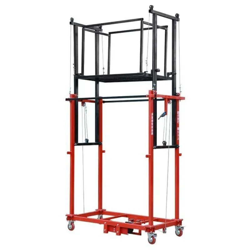 500kg Multi-function electric lifting scaffold Mobile Folding Remote control Platform Decoration Construction site Home use