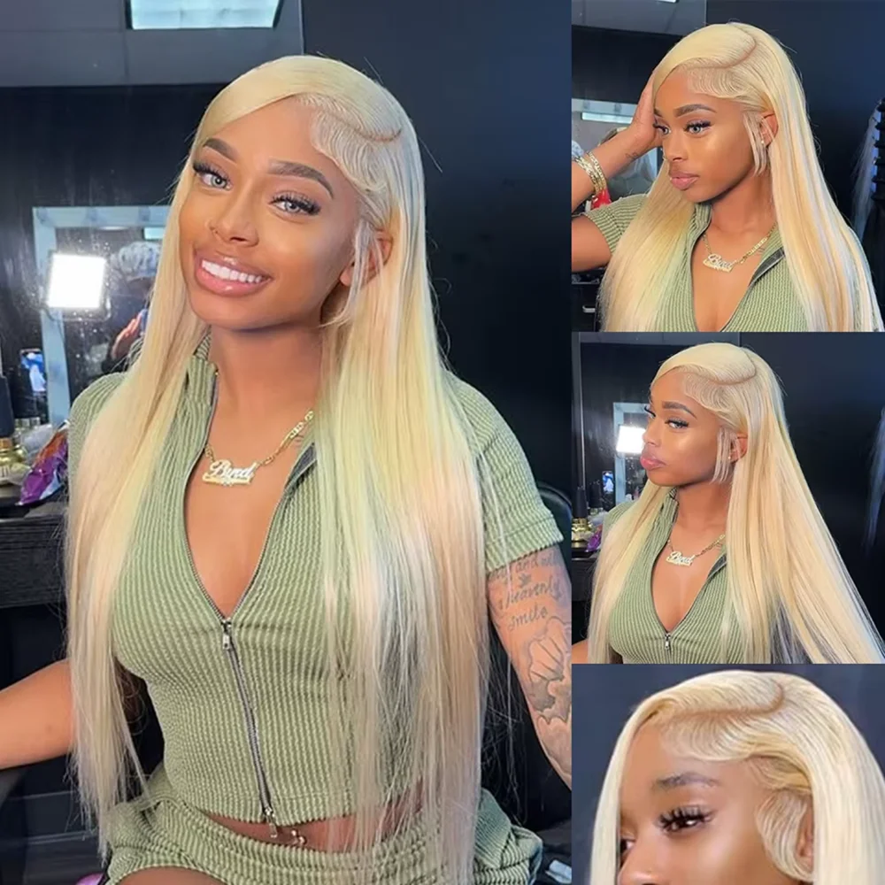 220 Density Straight Blonde 613 Hd Lace Frontal Wig 13x6 Brazilian Human Hair Wigs For Women 13x4 Lace Frontal Colored Wig