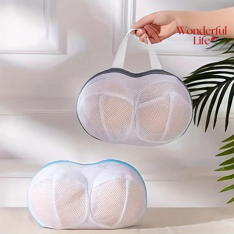 1/2Pcs Laundry Washing Bag with Zipper Foldable Mesh Lingerie Underwear Mesh Bra Washer bag Bra laundry bag Bra Wash Bag Mesh