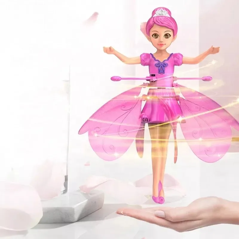 Vliegende pop Dansende simulatie Helikopter Gebaar Inductiemachine Roterend vliegend speelgoed Lichtgevend kinderspeelgoedcadeau