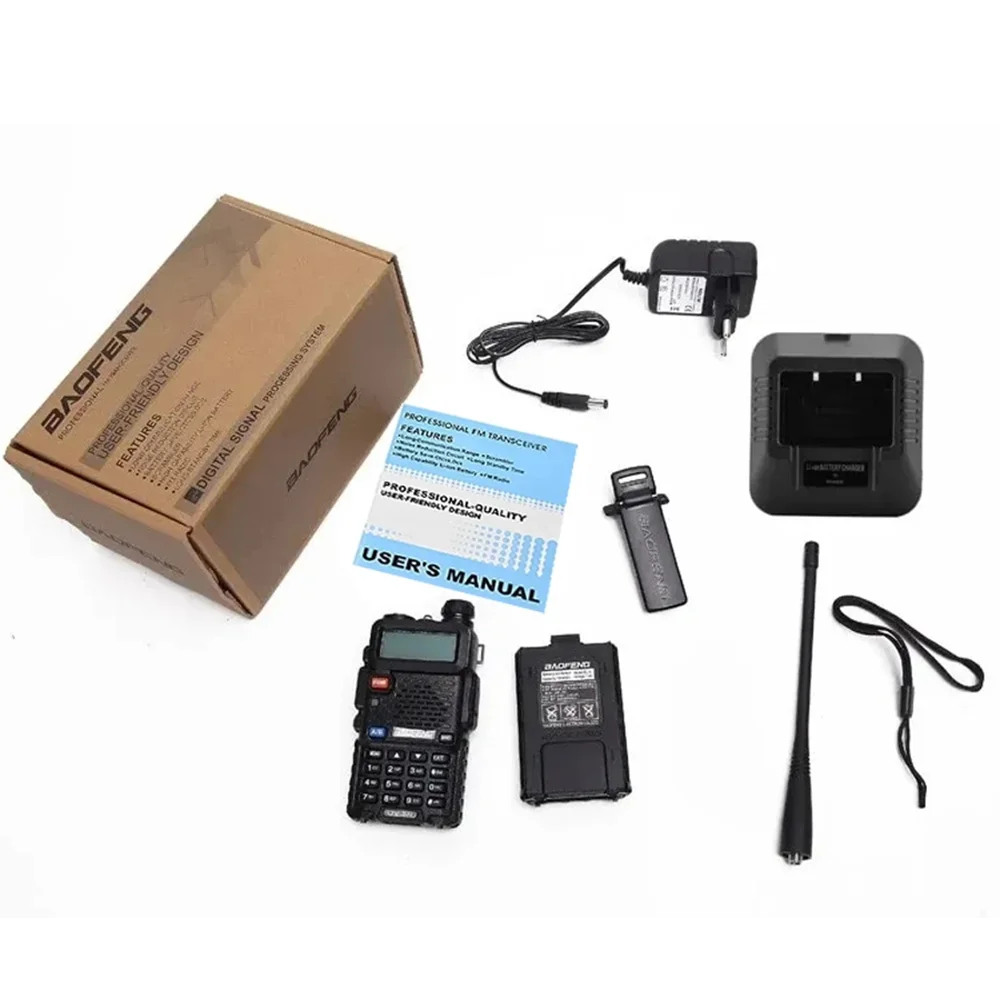 1/2/4PCS Baofeng UV-5R 8W Tri-Power Walkie Talkie High-Power Dual Frequency 128CH Portable Handheld UV-5R Two-Way Walkie Talkie