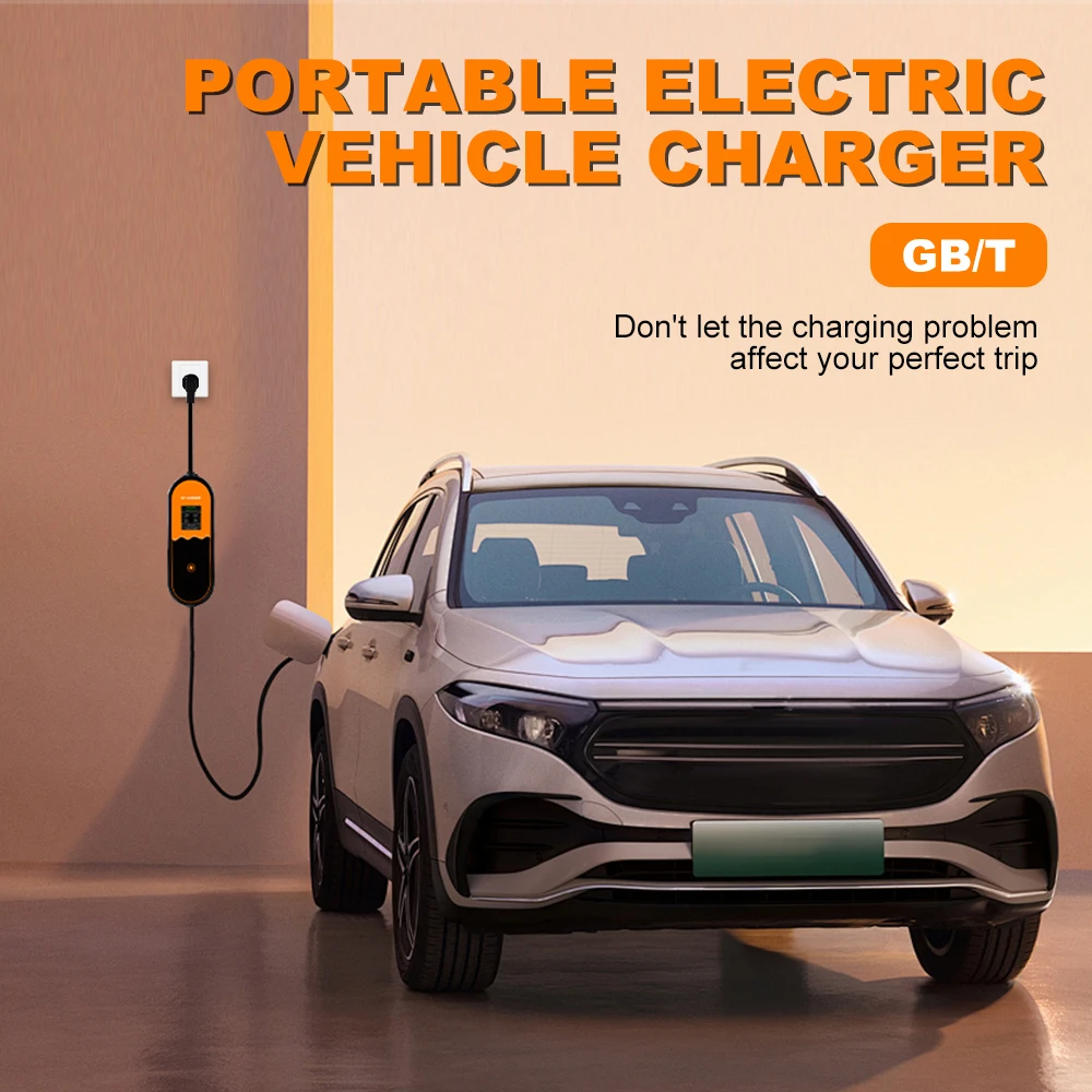 JDMEX 3.5 ワット 16A ポータブル EV 充電器 GBT EVSE 充電ボックスコントローラウォールボックス電気自動車充電電流調整可能
