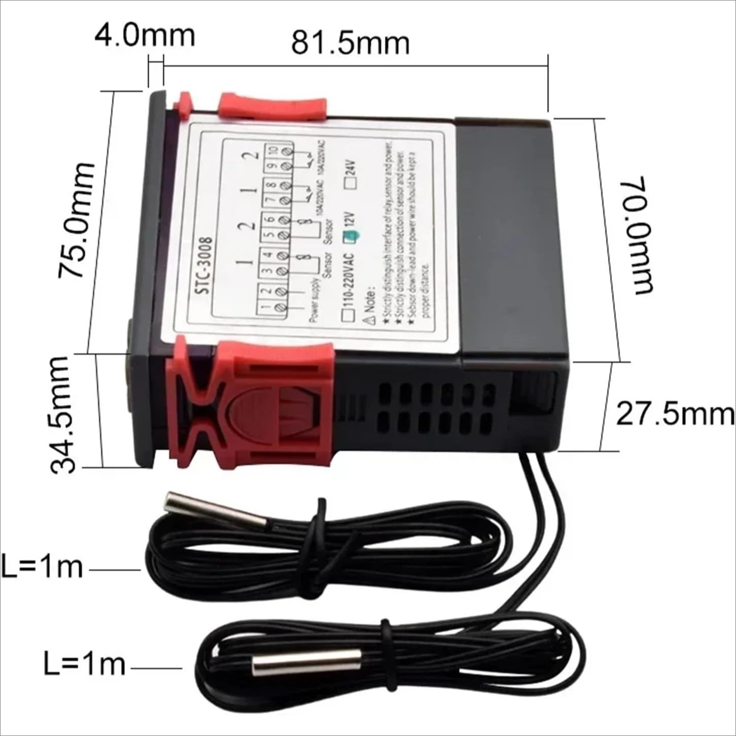 STC3008 Dual Digital Temperature Controller Two Relay Output 12V 220V Thermoregulator Thermostat With Heater Cooler STC-3008