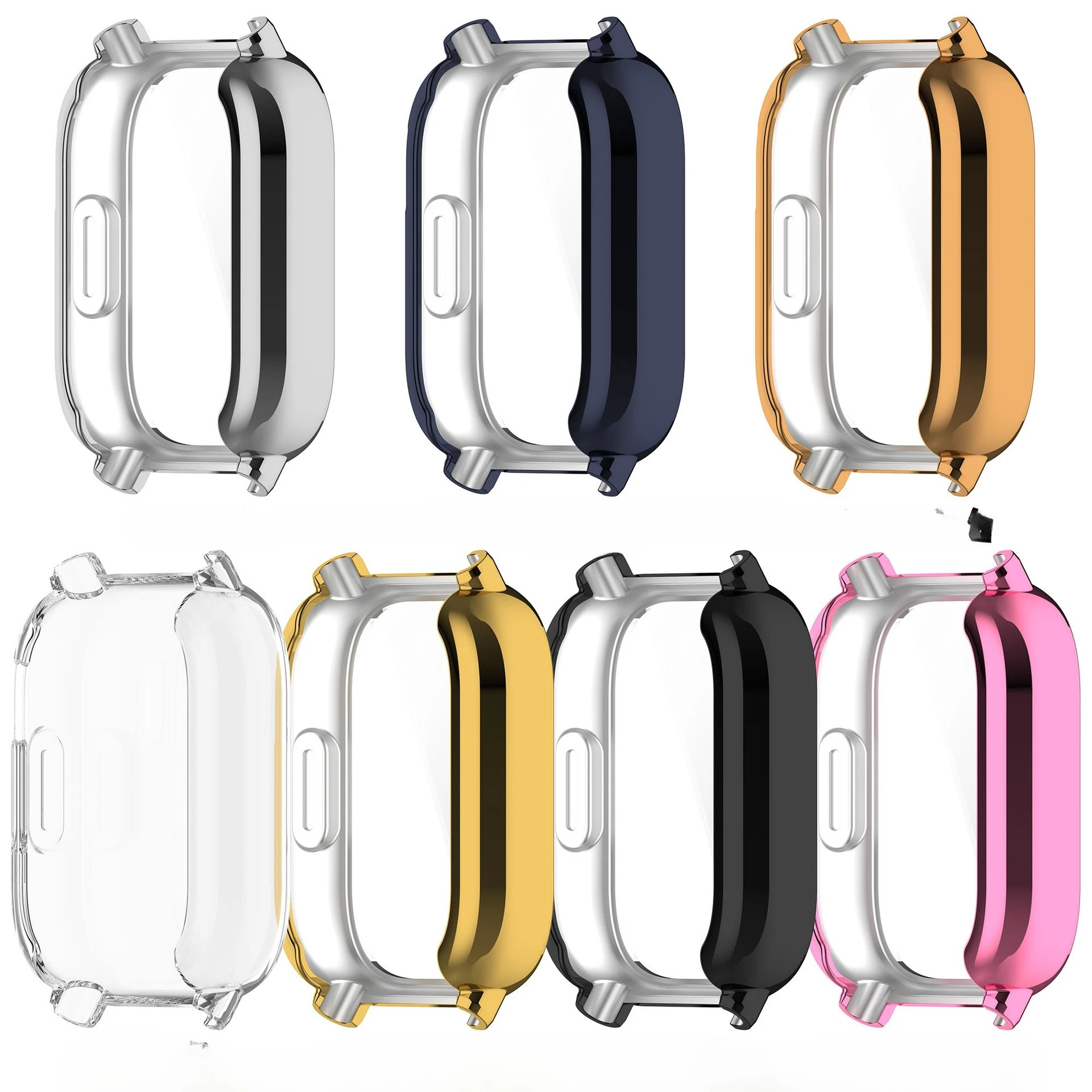Funda todo incluido de TPU para Redmi Watch 5 Lite/5 Active Soft TPU Plating Protector Watch Cover Suit para Redmi Watch