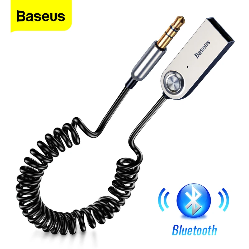Baseus Aux adaptador Bluetooth Cable Dongle para coche 3,5mm Jack Aux Bluetooth 5,0 4,2 4,0 receptor altavoz Audio receptor de música