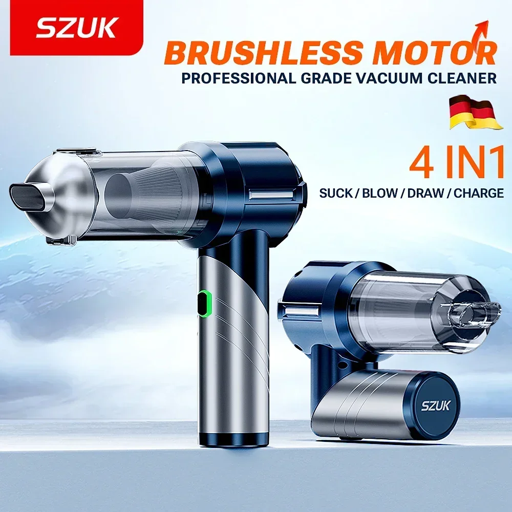 SZUK C013MAX aspirador de coche, mini aspirador de mano,aspirador inalámbrico alta potencia, , mini aspiradora portátil,aspirador potente plegable para coche,aspiradoras para el hogar