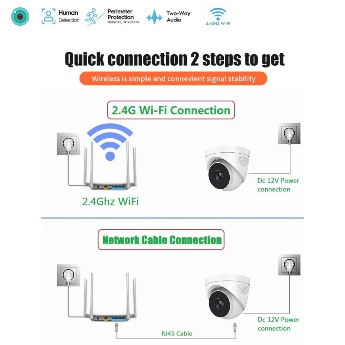 8MP 4K Wifi HD IP Camera Indoor 5MP 4MP 3MP Dome Security Camera Two -Way Audio AI Smart Motion Detection Alarm P2P  NVR