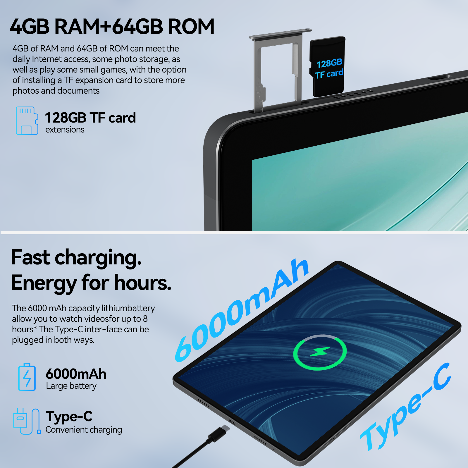 Adreamer แท็บเล็ตขนาด 10.1 นิ้ว 1920X1200 4GB RAM 64GB ROM Fast CHARGING 6000mAh 4G LTE กรณีโลหะแท็บเล็ต Octa-Core