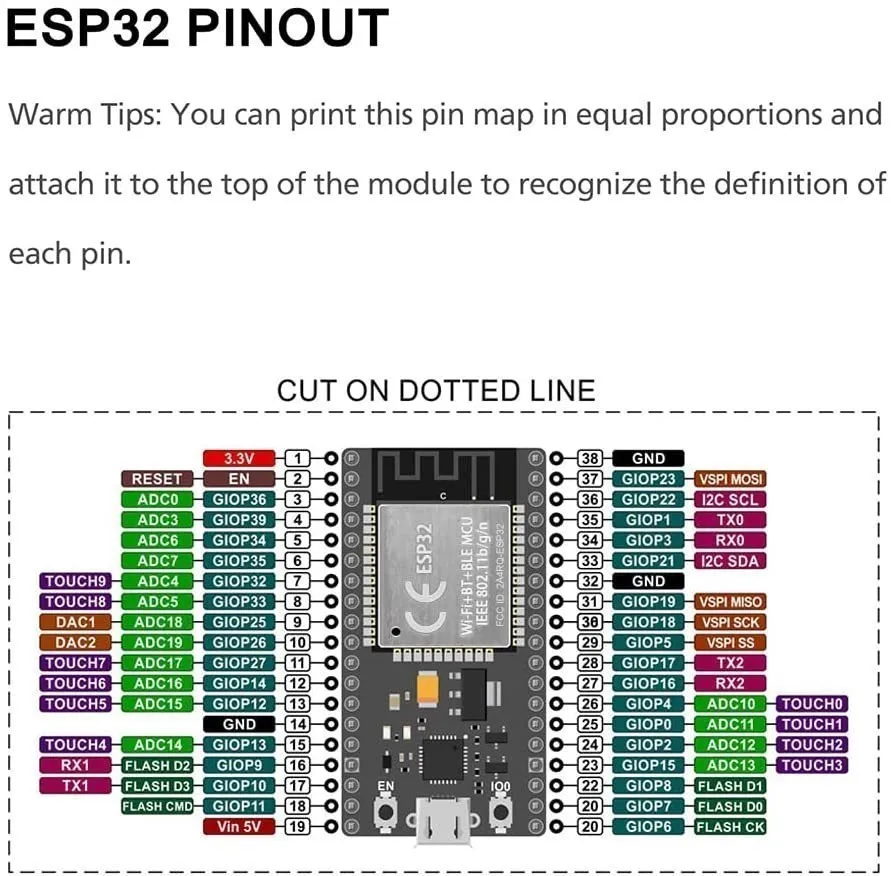 ESP-WROOM-32 Vi Điều Khiển Ban Phát Triển ESP32 Mở Rộng Cửa Đột Phá Ban GPIO 1 Ra 2 Cho 38PIN Hẹp Phiên Bản