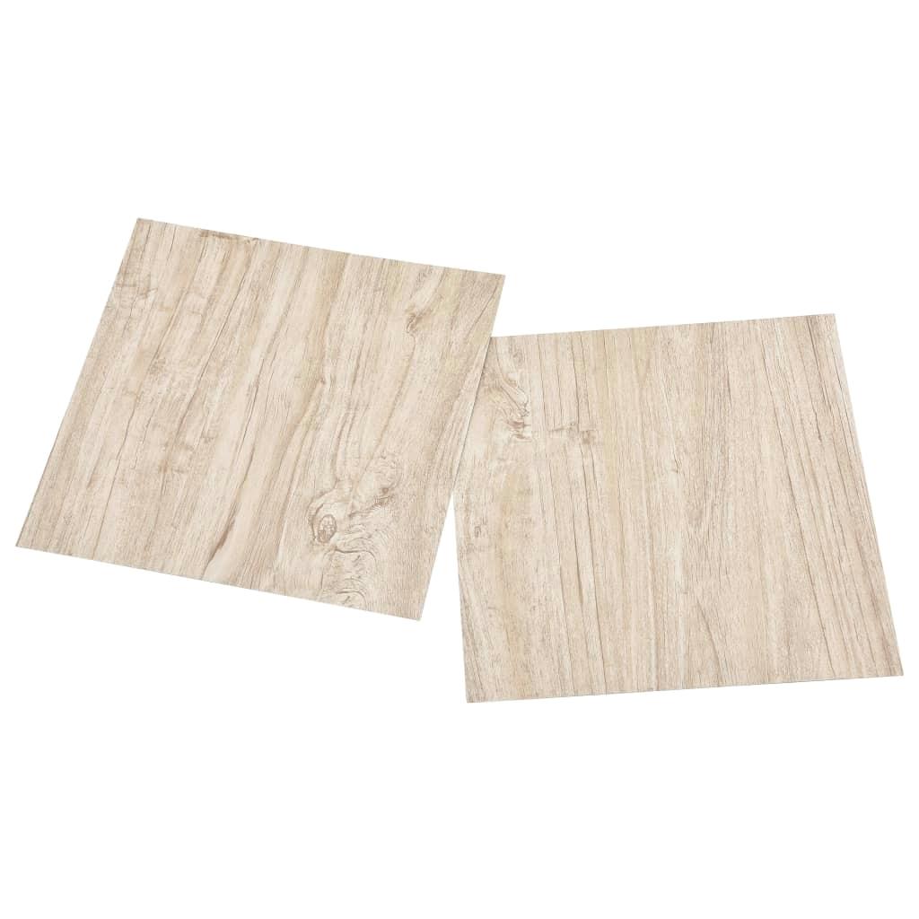 Self-Adhesive Light Brown PVC Flooring Planks - 20 pcs, 1.86 m² | Easy Install Luxury Vinyl Tiles