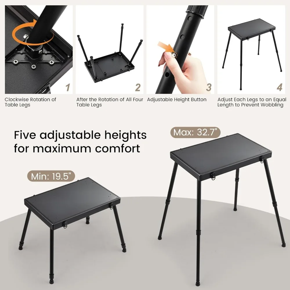 Rolling Manicure Table Makeup Case 5 Drawers Cosmetology Case on Wheels with Brush Pouch for Technician  Foldable Nail Desk