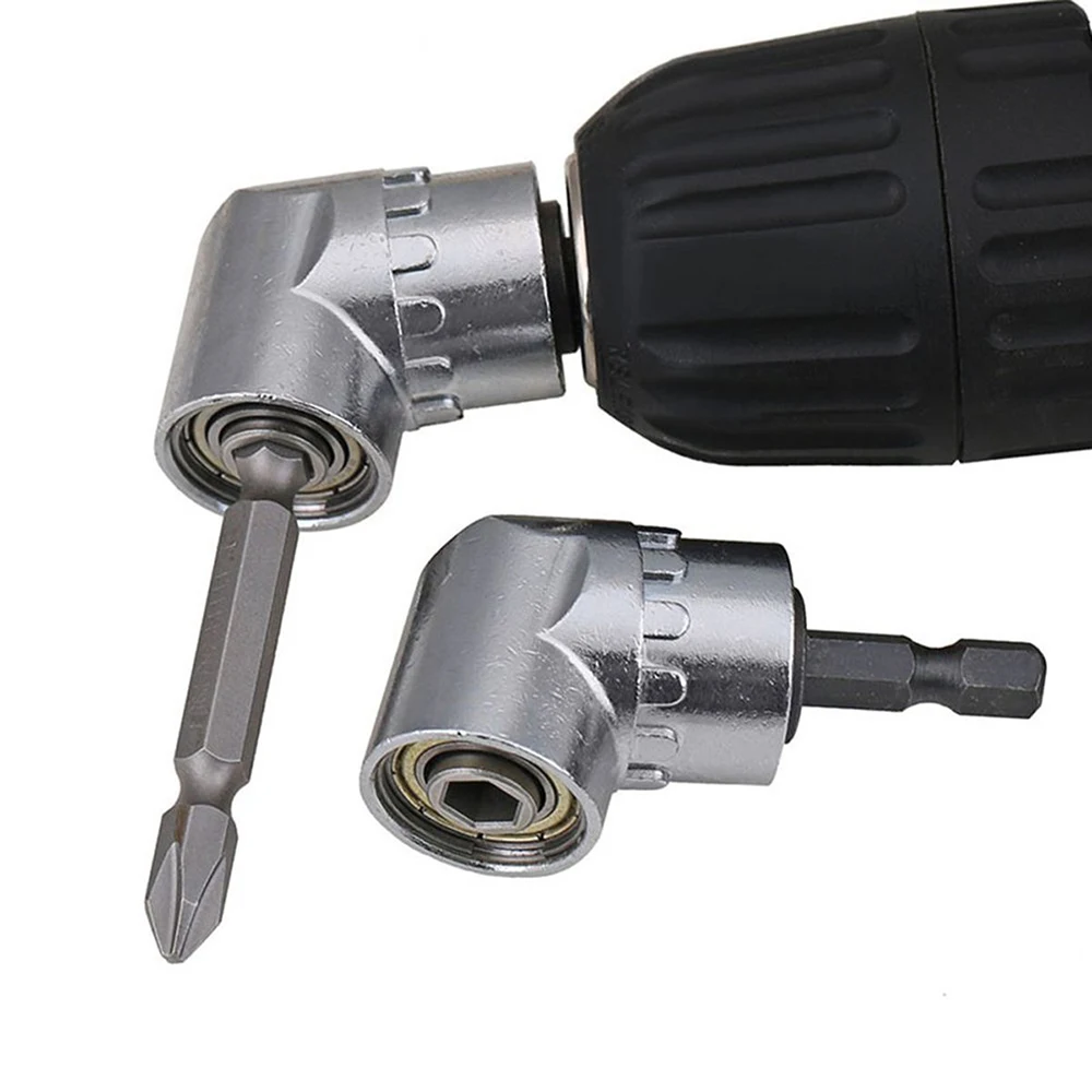 1 Bộ Lục Giác Hơi Góc 105 Độ Tua Vít Ổ Cắm Giá Đỡ Adapter Có Thể Điều Chỉnh Bit Khoan Góc Vít Đợt Đầu Đen Bạc