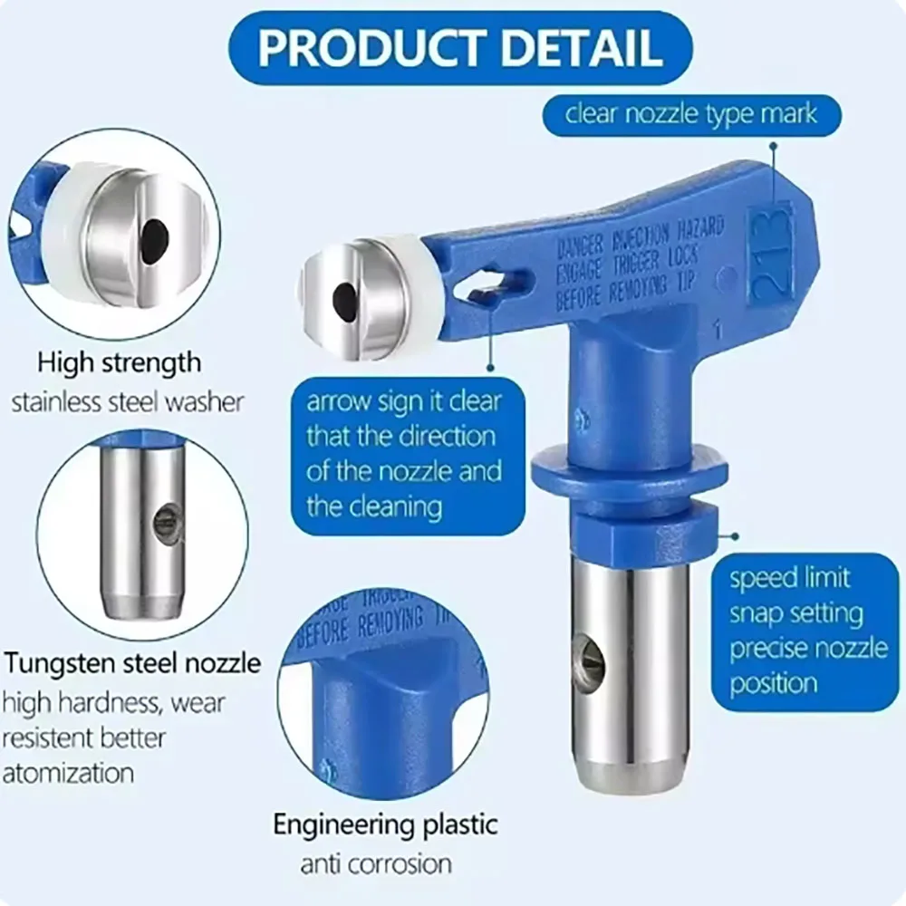 Blue Airless Spray Nozzle Group Reversible Spray Machine Prompt Airless Spray Nozzle Airless Spray Machine Parts
