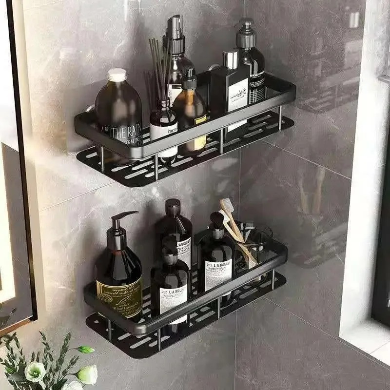 Wand Dusche Shampoo Rack Bohrer Kostenloser Rack Stativ Hohe Qualität Wand Montiert Rechteckigen Rack Badezimmer Lagerung Rack Handtuch Rack