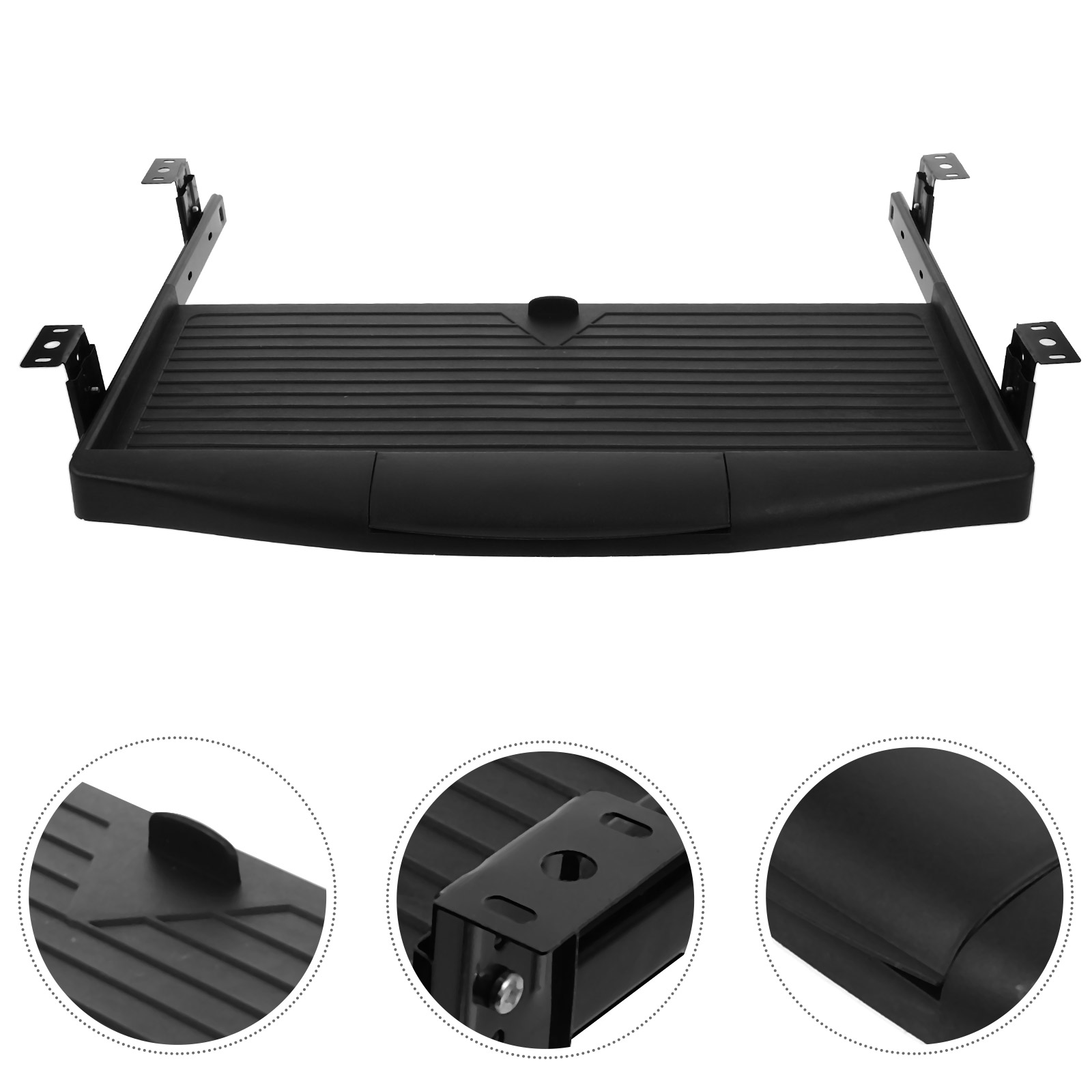 Bandeja de cajón de teclado para debajo del escritorio, placa de almacenamiento deslizante, cajón oculto, bandeja de teclado duradera, decoración universal para el hogar y la Oficina