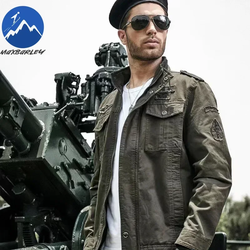 2025 New Casual Climbing pilots Jacket Men Plus Size 6XL Jaqueta Masculina working clothes Spring Autumn Cargo Mens Jackets Coat