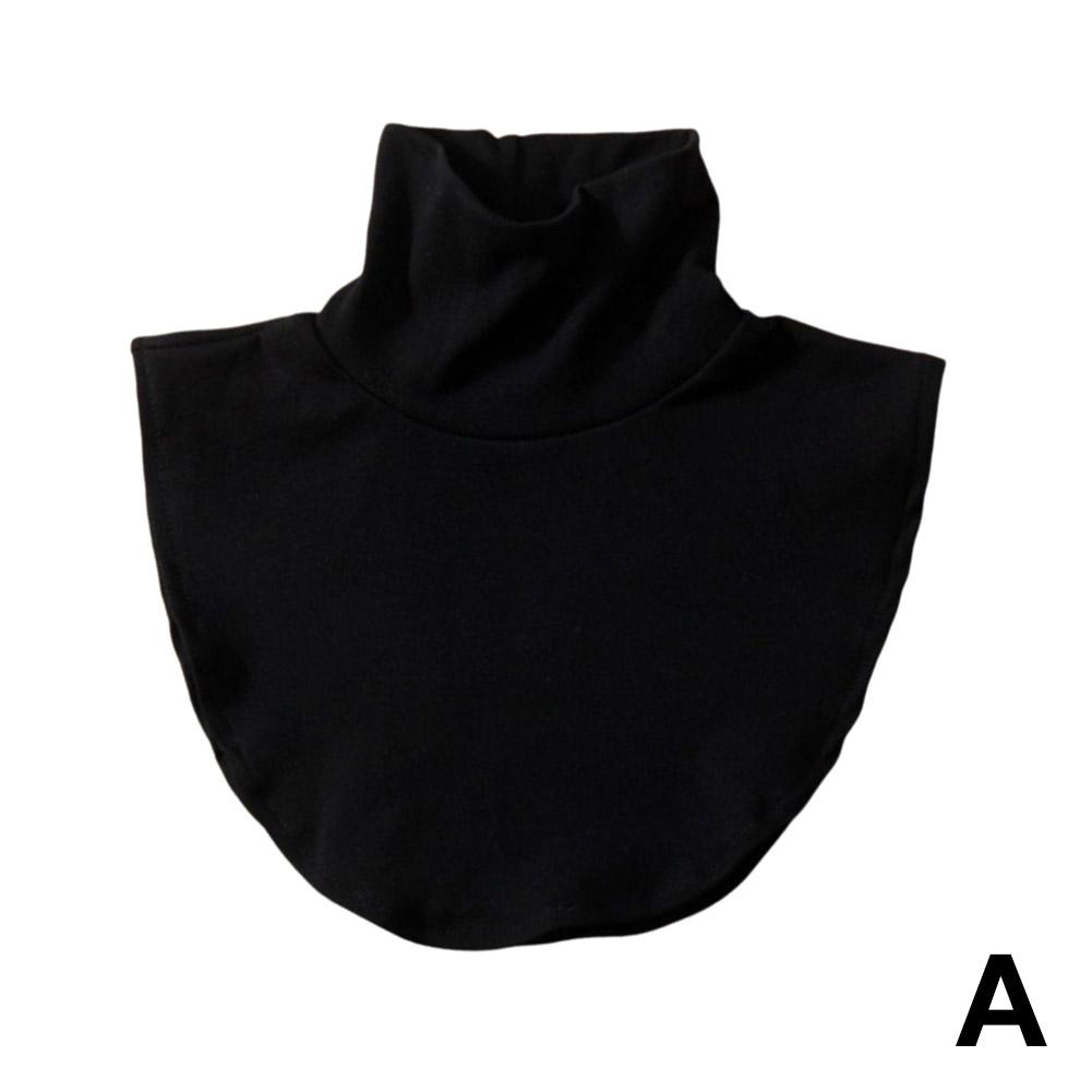 2024 novo inverno modal alta nack colar falso feminino sólido destacável moda cor quente colarinho camisa gola alta elástica b7b8