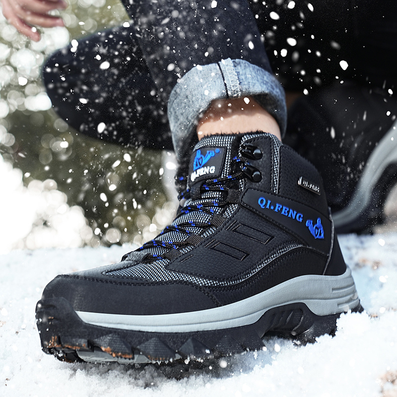 Marke Männer Winter Schnee Stiefel Wasserdichte Turnschuhe Plüsch Warme High Top herren Stiefel Outdoor Männlichen Wandern Boot Schuh Größe 39-47