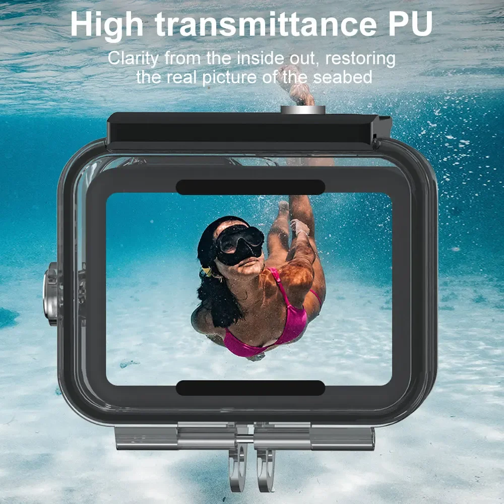 Custodia impermeabile per Gopro 12 11 10 9 Custodia protettiva per immersione Filtro per lenti Asta di galleggiamento Accessorio per action camera