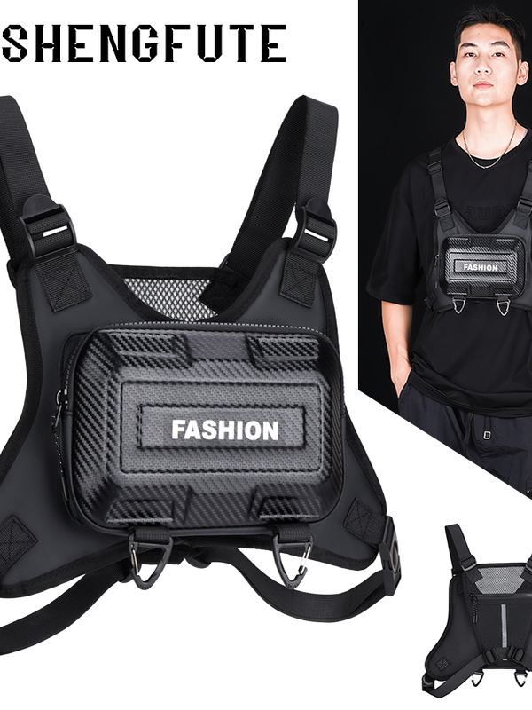 Bolsa Tática Multifuncional Estilosa para Motocicleta, Colete de Estilo Urbano, Bolsa de Casco Duro com F de Zíper para H...