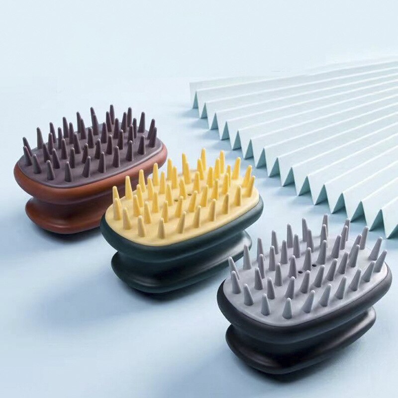 Cepillo de silicona para lavar el cabello, herramienta de masaje para adultos, peine de champú, cepillo de cabeza, rascador de cuero cabelludo, cepillo de champú