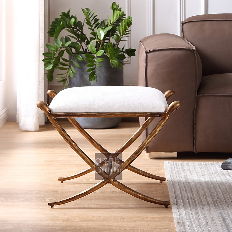 new design metal iron forged small coffee table round marble top  living room coffee & side table luxury high quality end table