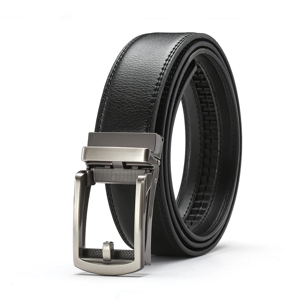 Herren Ledergürtel Mode automatische Schnalle Rindsleder männliche Gürtel Luxus Designer schwarz braun 3,5 cm