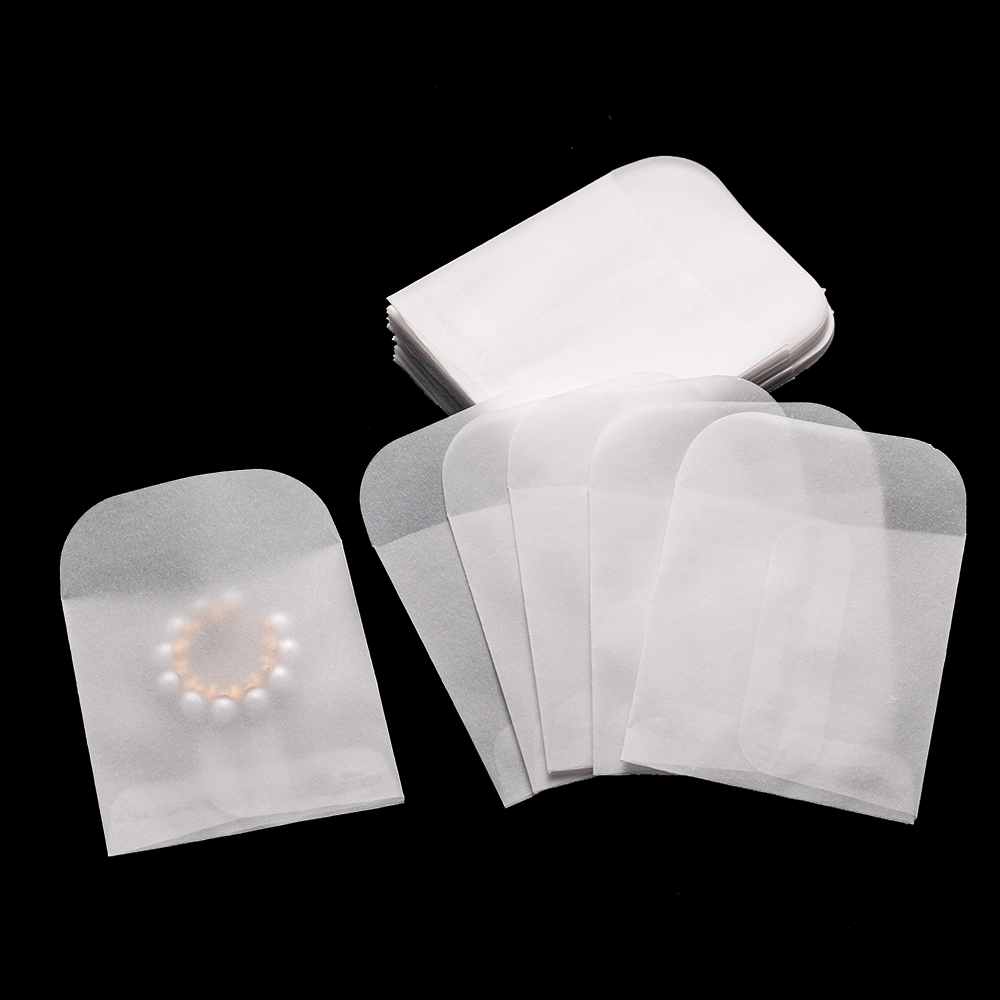 50 шт., мини-конверты для ювелирных изделий, овальной формы