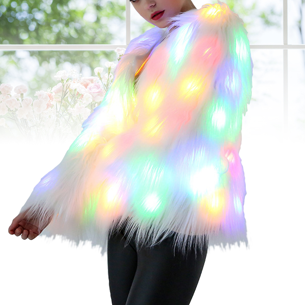 เสื้อโค้ทผู้หญิงแบบมีไฟ LED, เสื้อแจ็คเก็ตมีไฟสำหรับใส่ในเทศกาลคริสต์มาส