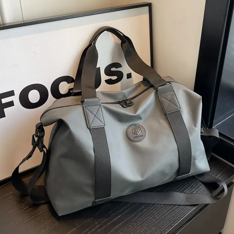 Bolsa de viagem masculina e feminina, bolsa tote de viagem de grande capacidade, yoga, exercício, tecido oxford, bolsa de fitness à prova d'água