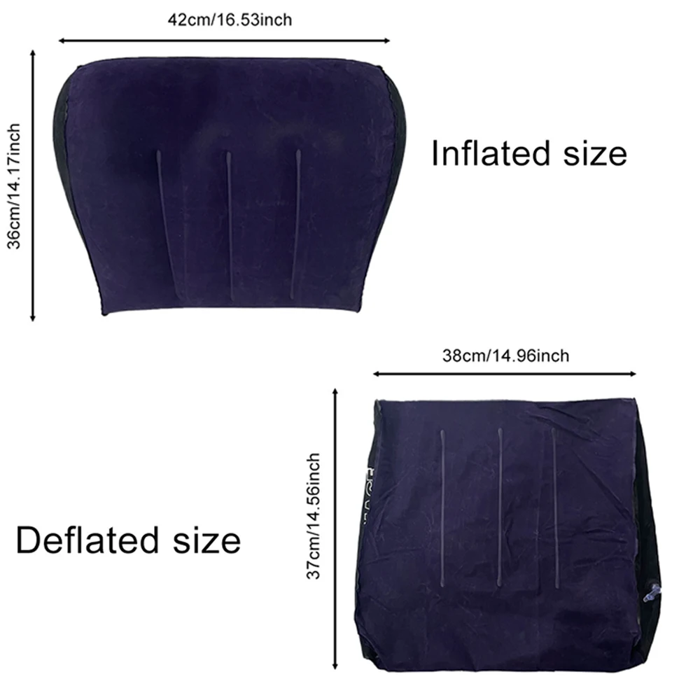 Almohada triangular inflable multiusos, soporte Lumbar para pierna y espalda, cómoda superficie flocada, regalo, 1 ud.