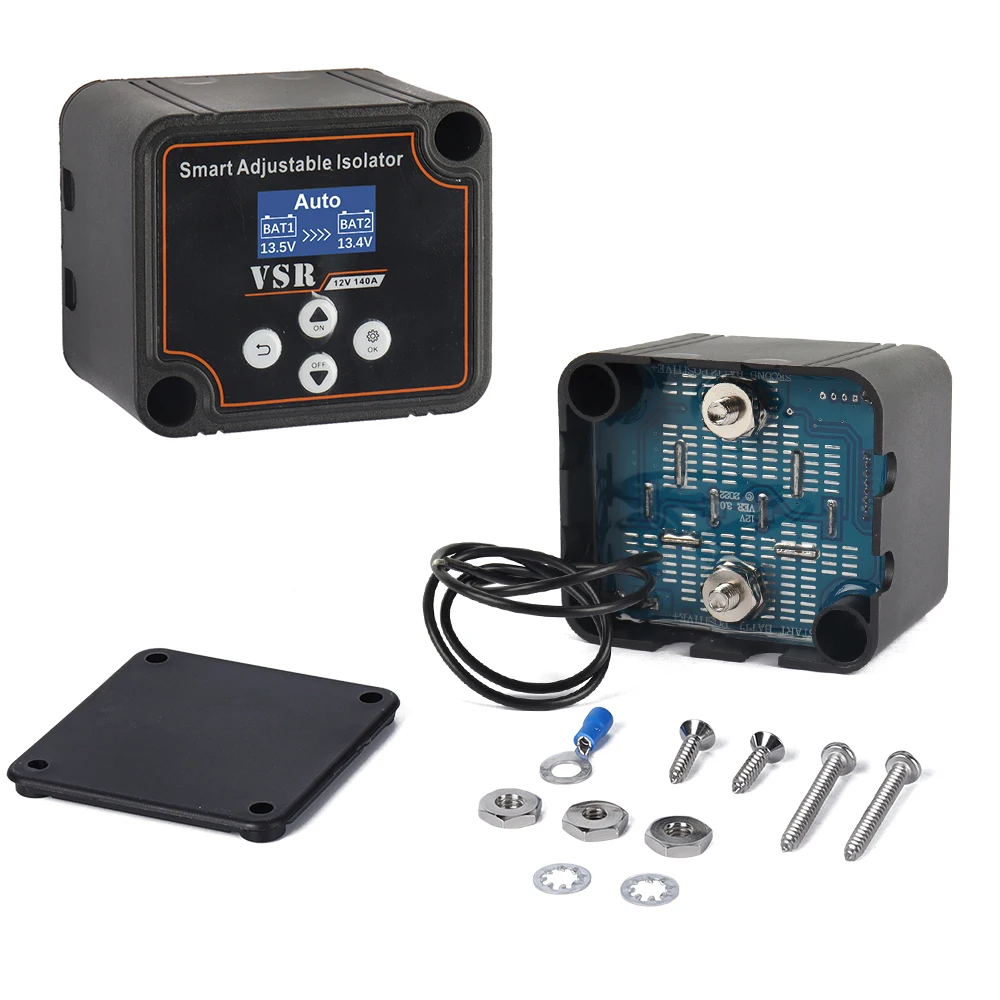 3/5/7m Verstelbare Spanning Dual Batterij Isolator 12V 140Amp VSR voor Lithium & Lood-zuur Batterij Auto Accessoires