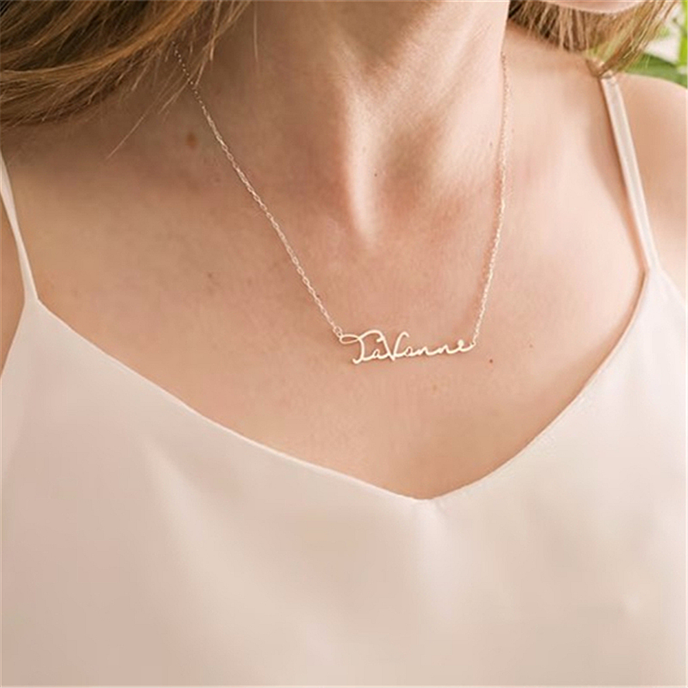 Colar com nome personalizado, gargantilha dourada personalizada, colares de aço inoxidável para mulheres e homens, joias personalizadas, presente de casal