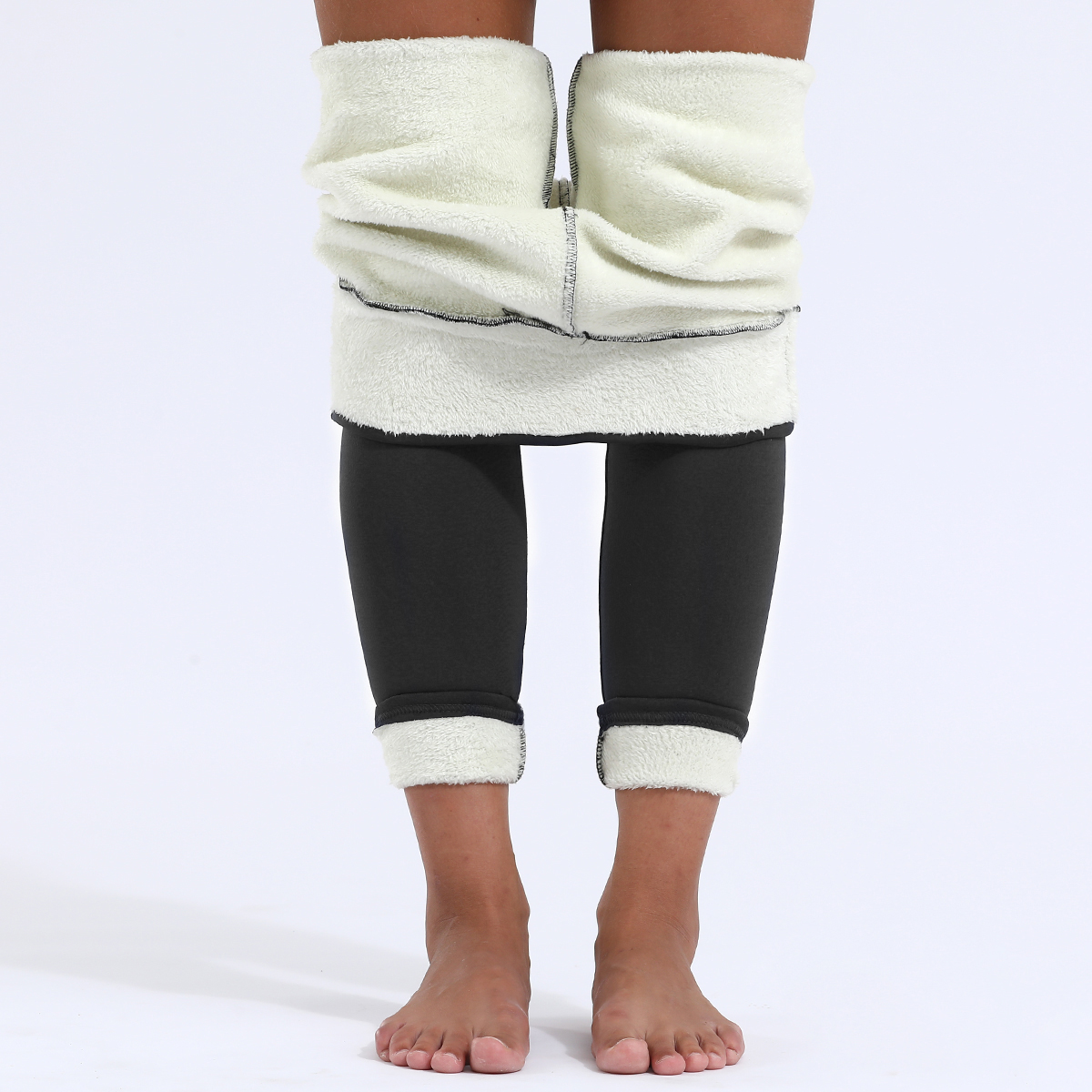 Vrouwen Lam Fleece Legging Naadloze Hoge Taille Dikke Thermische Legging Mode Winter Warme Vrouwelijke Panty Geïsoleerde Pantalon Broek