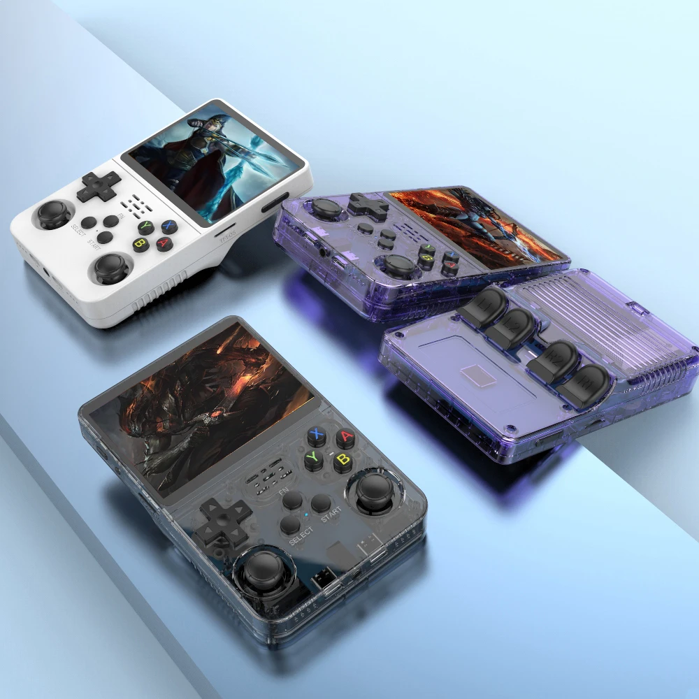 Consola de videojuegos portátil Retro R36S, sistema Linux, pantalla IPS de 3,5 pulgadas, reproductor de vídeo de bolsillo, R35S, 64GB de juegos