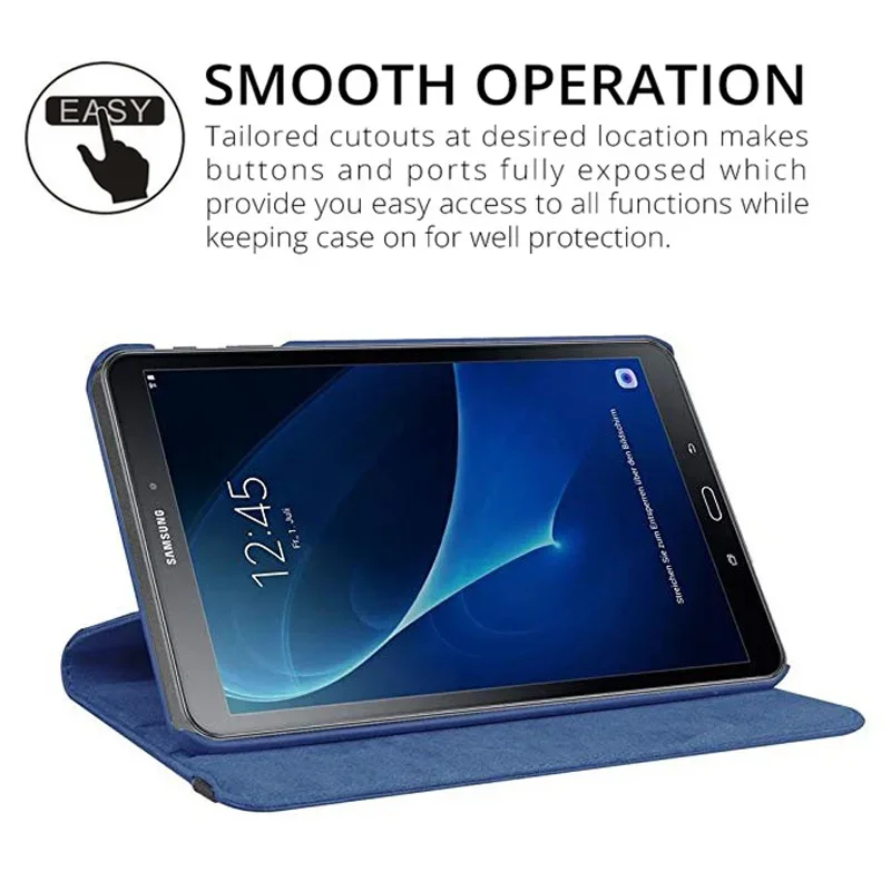 Для Samsung Galaxy Tab A 10,1 2016 SM-T580 T585 Вращающаяся на 360 градусов подставка-держатель Чехол для планшета Защитный чехол Funda Coque