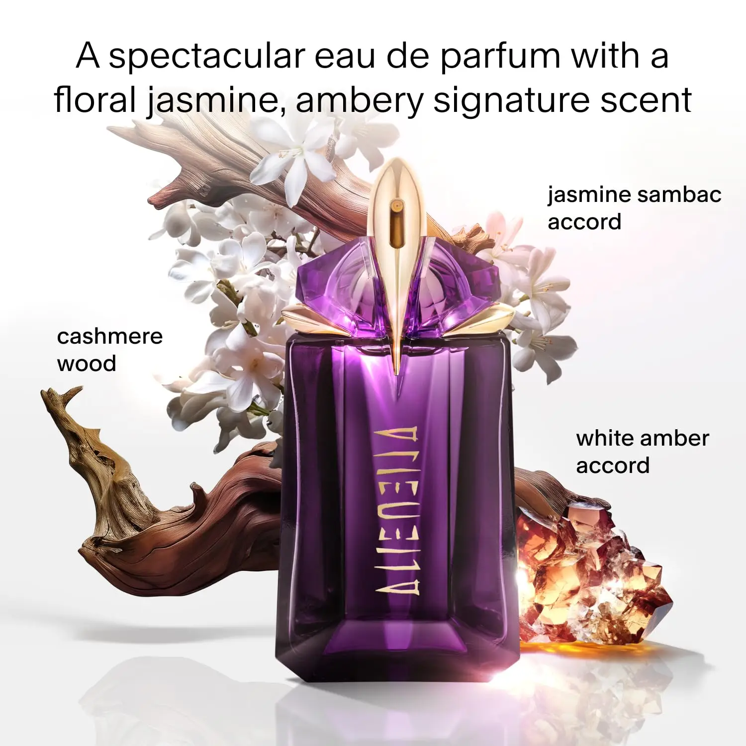 90ml Mugler Alien - Eau de Parfum - Women's Perfume - Floral & Woody - With Jasmine, Wood, and Amber - Long Lasting Fragrance